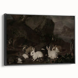 Dark Moody Wall Art | Serene Rabbit Gathering | Moody Animal Prints