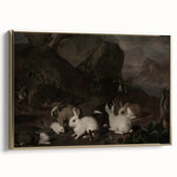 Dark Moody Wall Art | Serene Rabbit Gathering | Moody Animal Prints