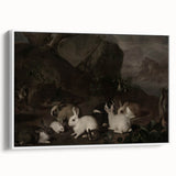 Dark Moody Wall Art | Serene Rabbit Gathering | Moody Animal Prints