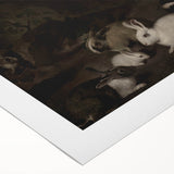 Dark Moody Wall Art | Serene Rabbit Gathering | Moody Animal Prints