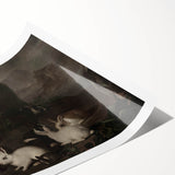 Dark Moody Wall Art | Serene Rabbit Gathering | Moody Animal Prints