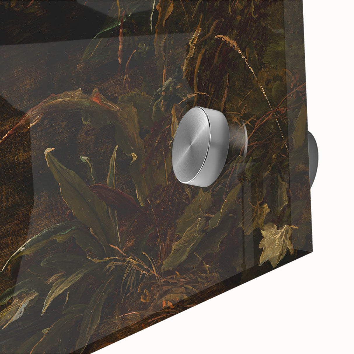 Dark Moody Wall Art | Reflections on Water with Lush Foliage | Nature Art