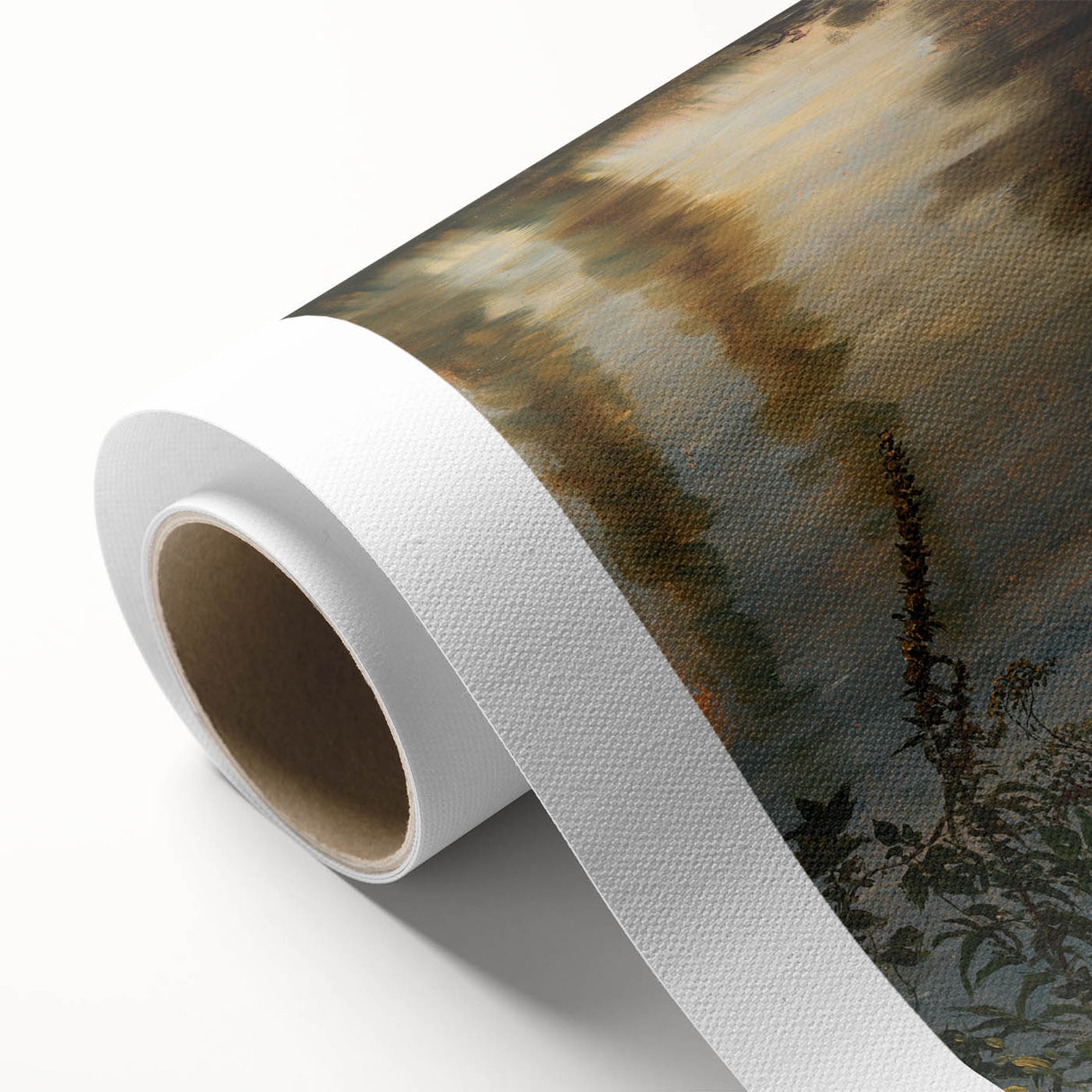 Dark Moody Wall Art | Reflections on Water with Lush Foliage | Nature Art