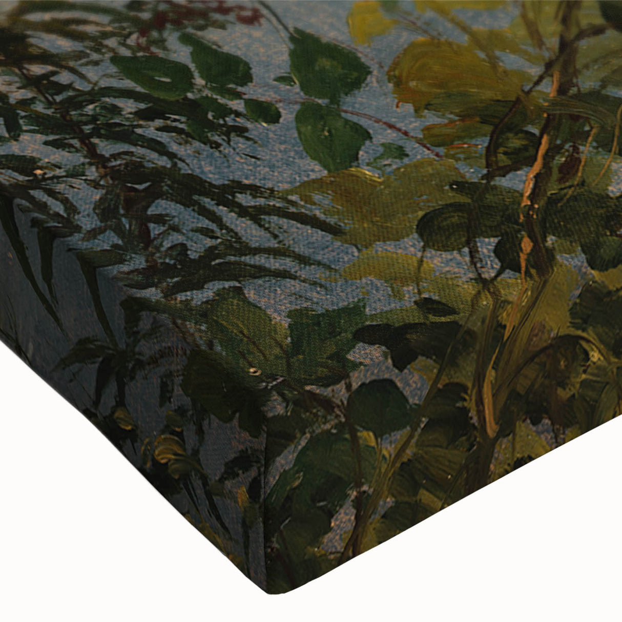 Dark Moody Wall Art | Reflections on Water with Lush Foliage | Nature Art