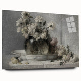 Dark Moody Floral Still Life Art - Timeless Elegance for Interior Decor