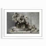 Dark Moody Floral Still Life Art - Timeless Elegance for Interior Decor