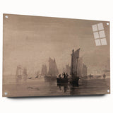 Dark Moody Nautical Art - Atmospheric Sailboats for Timeless Decor