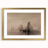 Dark Moody Nautical Art - Atmospheric Sailboats for Timeless Decor