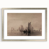 Dark Moody Nautical Art - Atmospheric Sailboats for Timeless Decor
