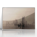 Dark Moody Nautical Art - Atmospheric Sailboats for Timeless Decor