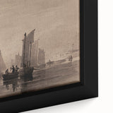 Dark Moody Nautical Art - Atmospheric Sailboats for Timeless Decor