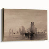 Dark Moody Nautical Art - Atmospheric Sailboats for Timeless Decor