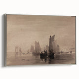 Dark Moody Nautical Art - Atmospheric Sailboats for Timeless Decor