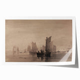 Dark Moody Nautical Art - Atmospheric Sailboats for Timeless Decor