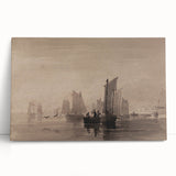 Dark Moody Nautical Art - Atmospheric Sailboats for Timeless Decor