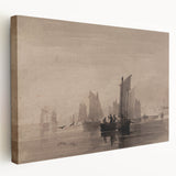 Dark Moody Nautical Art - Atmospheric Sailboats for Timeless Decor