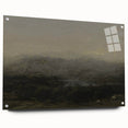 Dark Moody Landscape Art - Serene Atmospheric Hills for Timeless Decor