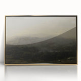 Dark Moody Landscape Art - Serene Atmospheric Hills for Timeless Decor