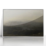 Dark Moody Landscape Art - Serene Atmospheric Hills for Timeless Decor