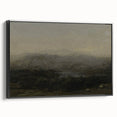 Dark Moody Landscape Art - Serene Atmospheric Hills for Timeless Decor