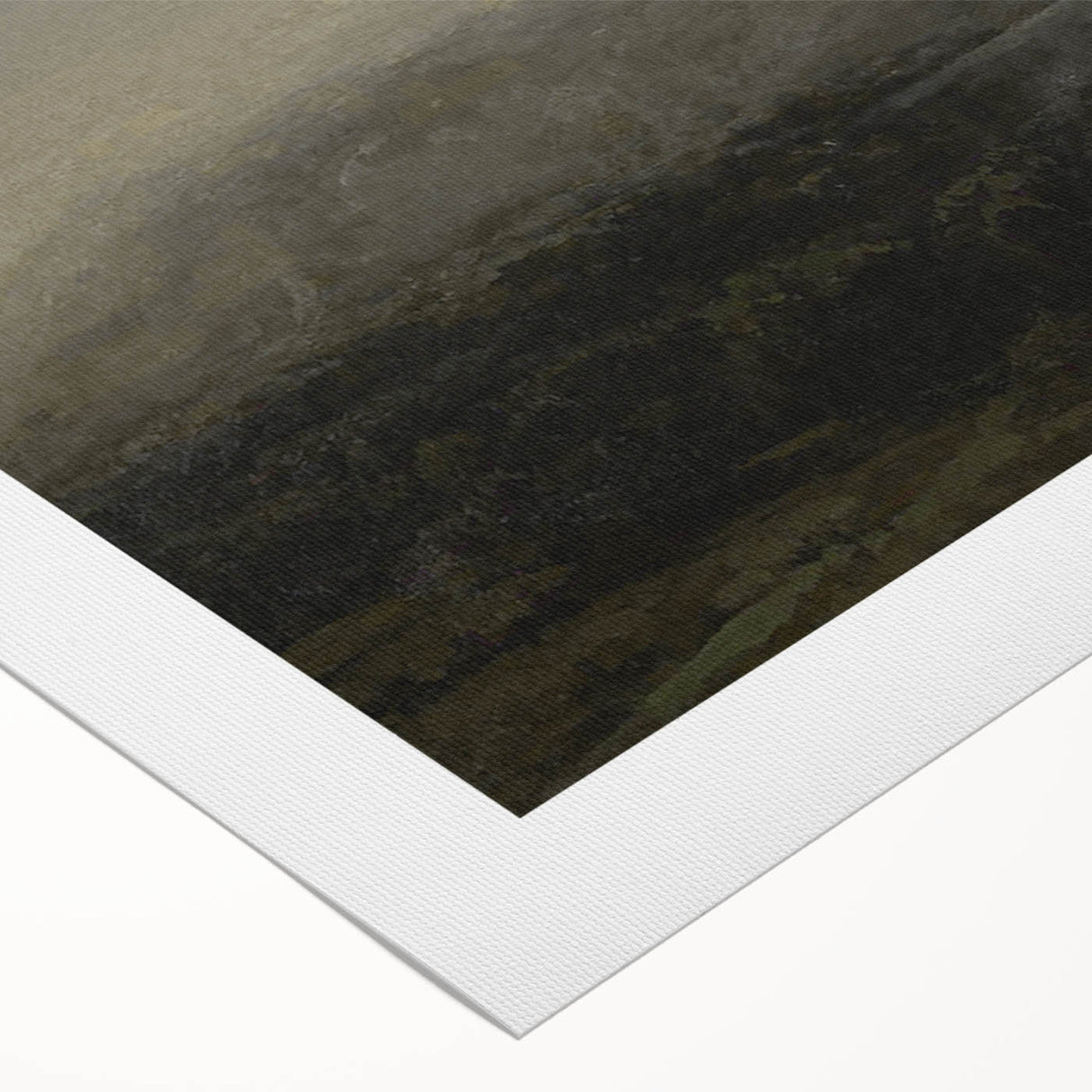 Dark Moody Landscape Art - Serene Atmospheric Hills for Timeless Decor