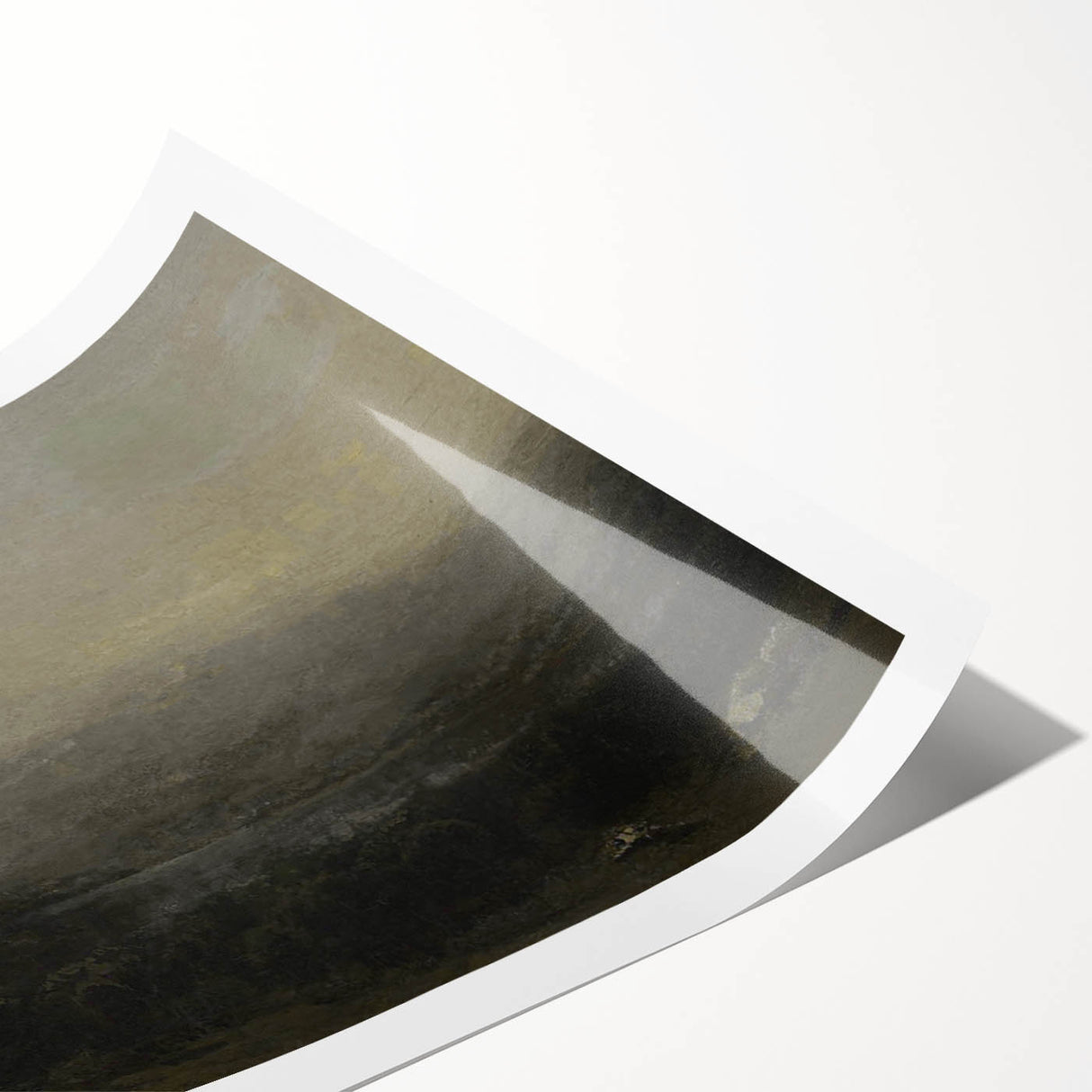 Dark Moody Landscape Art - Serene Atmospheric Hills for Timeless Decor