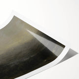Dark Moody Landscape Art - Serene Atmospheric Hills for Timeless Decor