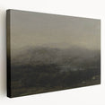 Dark Moody Landscape Art - Serene Atmospheric Hills for Timeless Decor