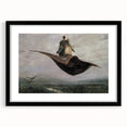 Dark Moody Fantasy Art - Enchanting Flying Carpet Scene for Home Decor