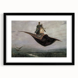 Dark Moody Fantasy Art - Enchanting Flying Carpet Scene for Home Decor
