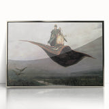 Dark Moody Fantasy Art - Enchanting Flying Carpet Scene for Home Decor
