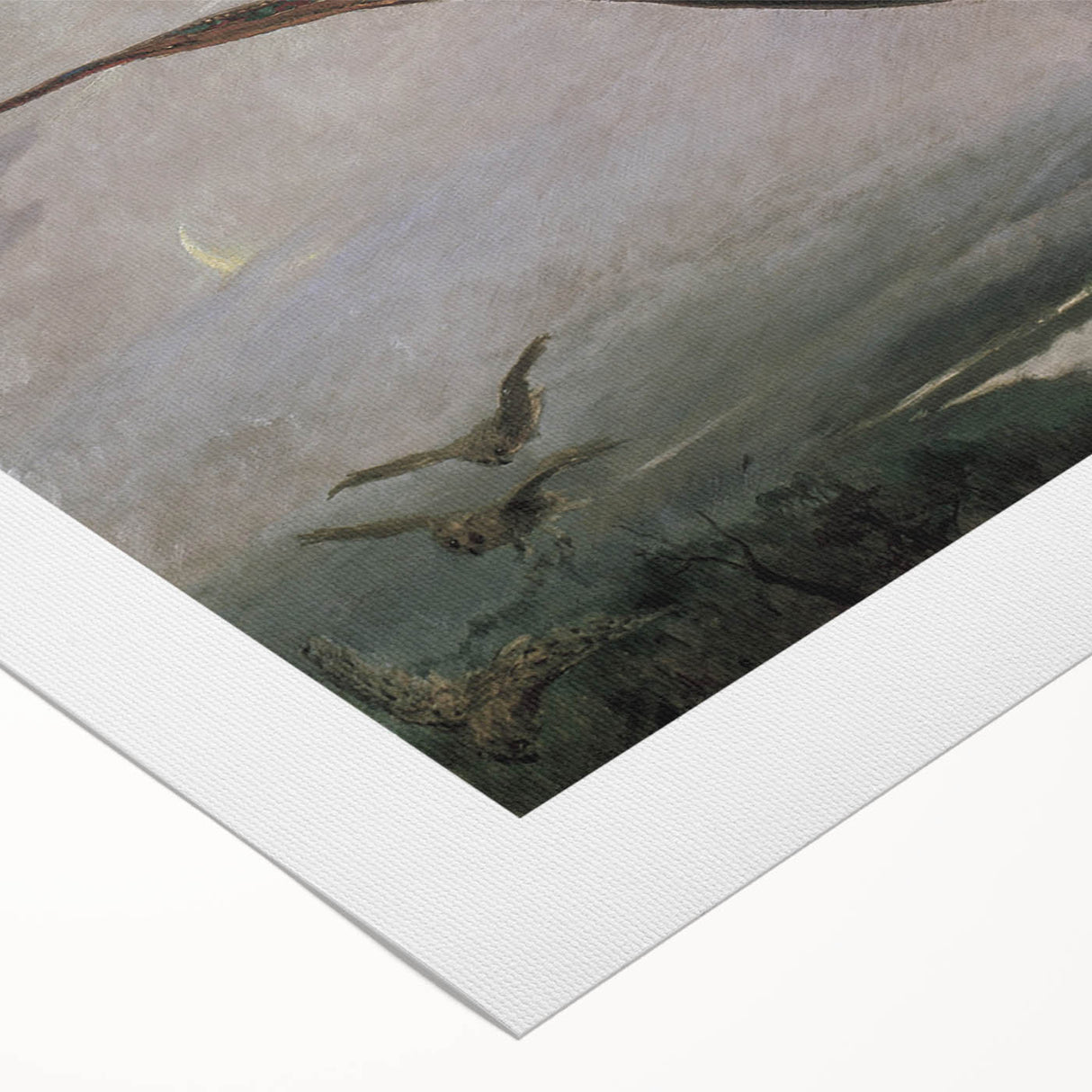 Dark Moody Fantasy Art - Enchanting Flying Carpet Scene for Home Decor