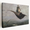 Dark Moody Fantasy Art - Enchanting Flying Carpet Scene for Home Decor
