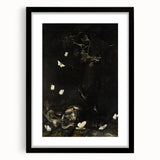 Dark Moody Wall Art with Snakes and Moths | Dramatic Moody Art Prints