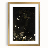 Dark Moody Wall Art with Snakes and Moths | Dramatic Moody Art Prints