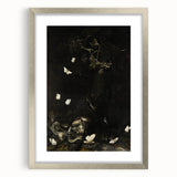 Dark Moody Wall Art with Snakes and Moths | Dramatic Moody Art Prints
