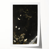 Dark Moody Wall Art with Snakes and Moths | Dramatic Moody Art Prints