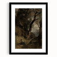 Dark Moody Wall Art | Serene Landscape with Figure in Dramatic Tones