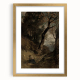 Dark Moody Wall Art | Serene Landscape with Figure in Dramatic Tones
