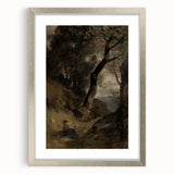 Dark Moody Wall Art | Serene Landscape with Figure in Dramatic Tones