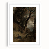 Dark Moody Wall Art | Serene Landscape with Figure in Dramatic Tones