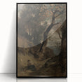 Dark Moody Wall Art | Serene Landscape with Figure in Dramatic Tones