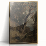Dark Moody Wall Art | Serene Landscape with Figure in Dramatic Tones
