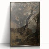 Dark Moody Wall Art | Serene Landscape with Figure in Dramatic Tones
