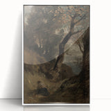 Dark Moody Wall Art | Serene Landscape with Figure in Dramatic Tones