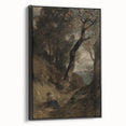 Dark Moody Wall Art | Serene Landscape with Figure in Dramatic Tones