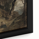 Dark Moody Wall Art | Serene Landscape with Figure in Dramatic Tones