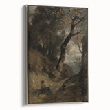 Dark Moody Wall Art | Serene Landscape with Figure in Dramatic Tones