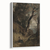 Dark Moody Wall Art | Serene Landscape with Figure in Dramatic Tones