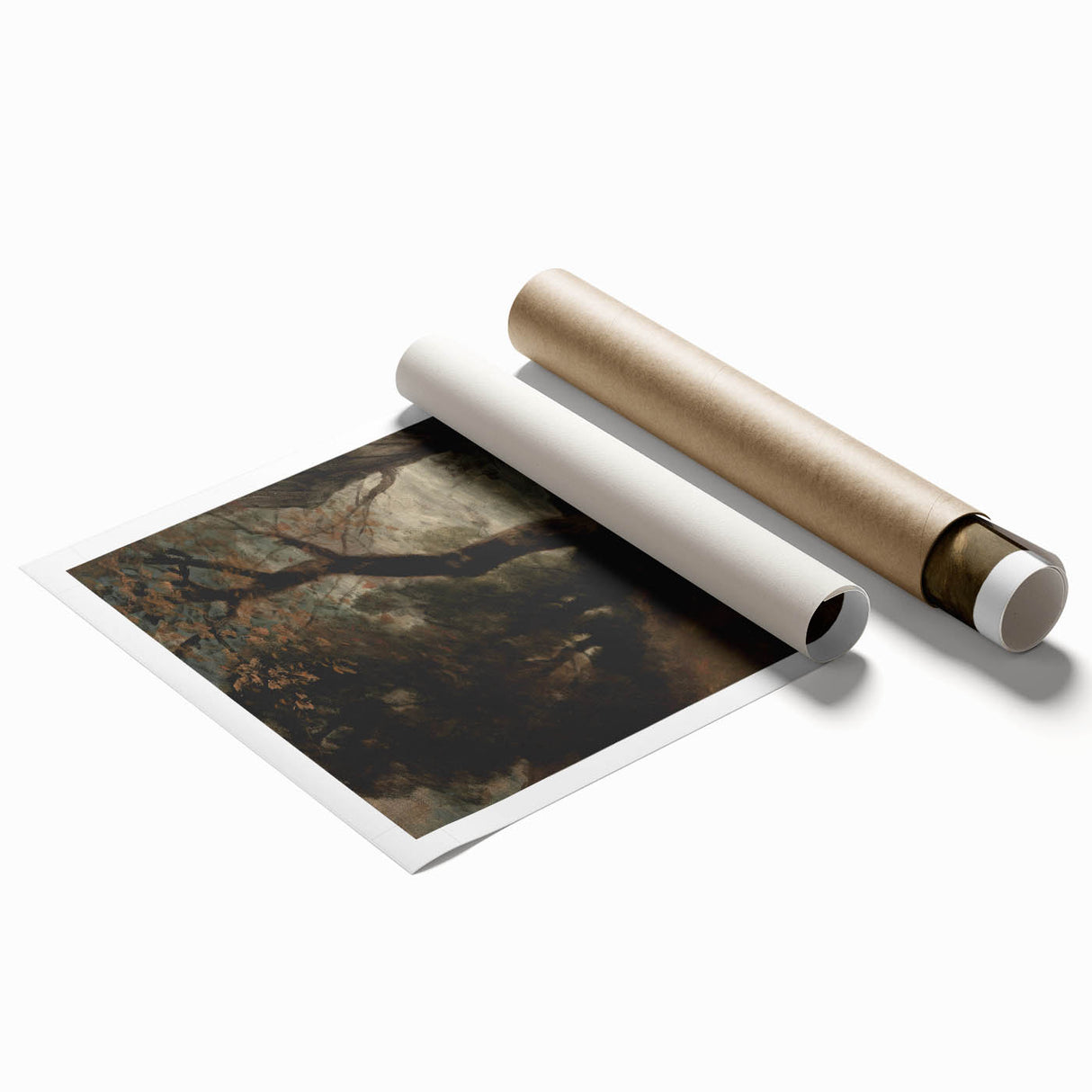 Dark Moody Wall Art | Serene Landscape with Figure in Dramatic Tones